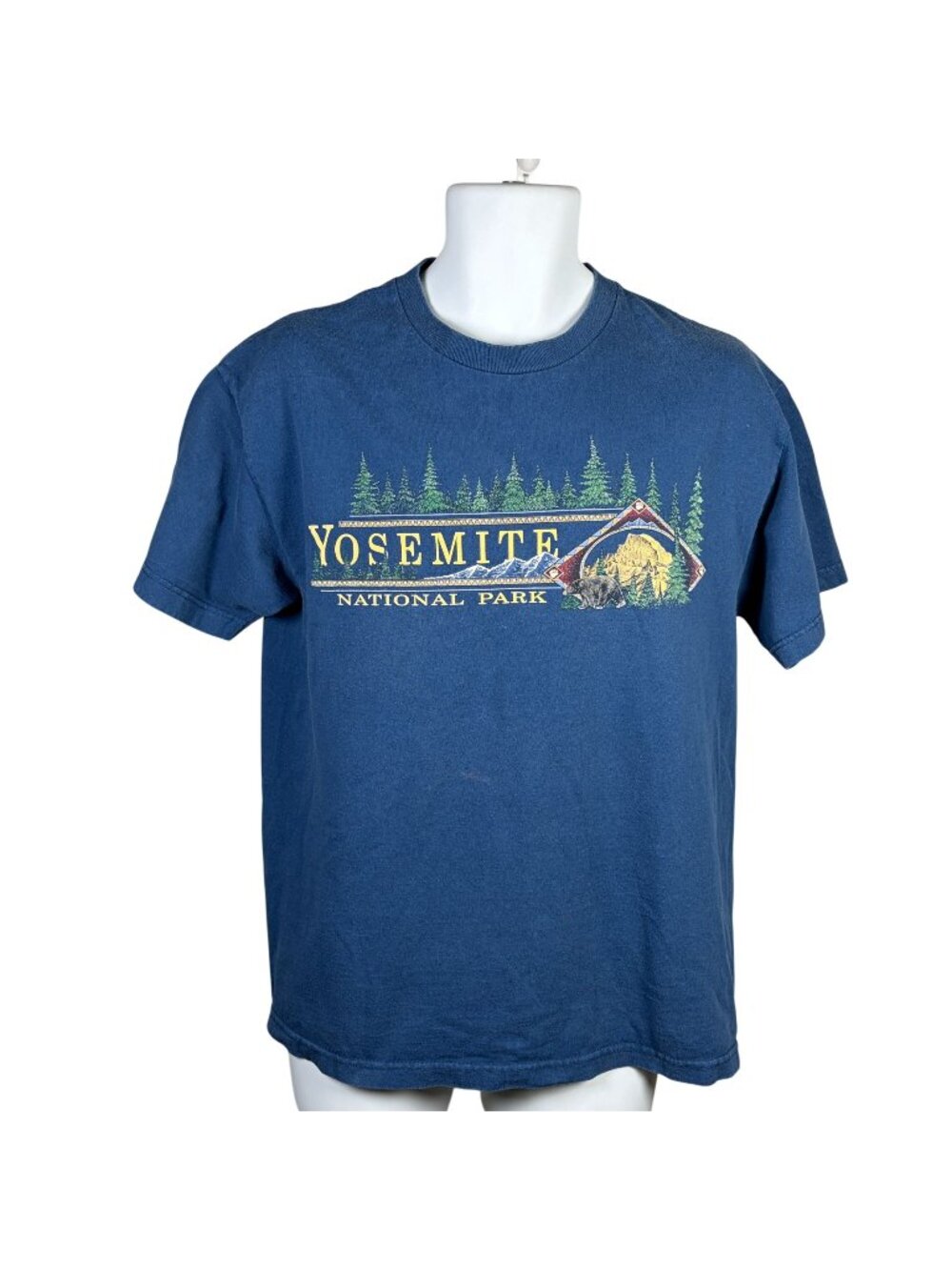 Vintage Yosemite National Park T Shirt Short Sleeve 100% Cotton Crewneck Mens L